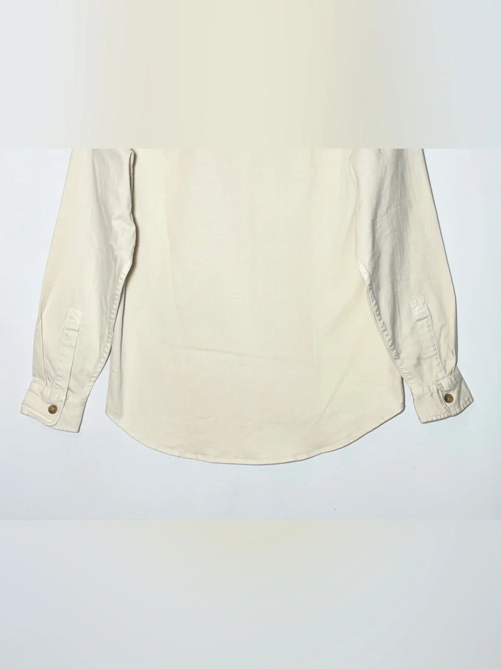 NWT J. Crew Garment-Dyed Twill Button-Down Overshirt in Natural, Small.